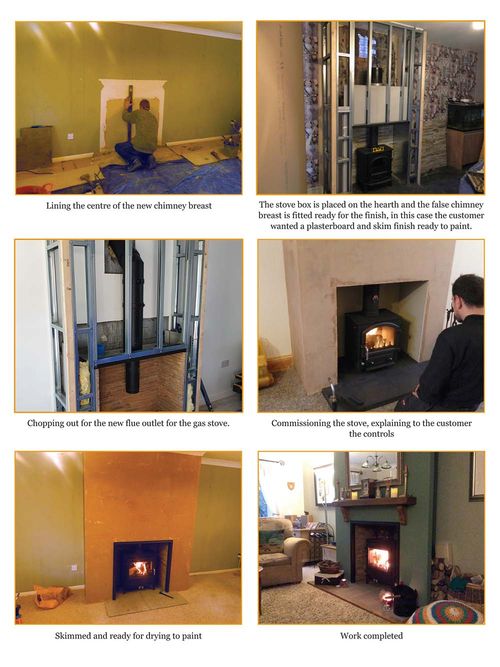 Installation 3 Use when there is no chimney present. Build a false